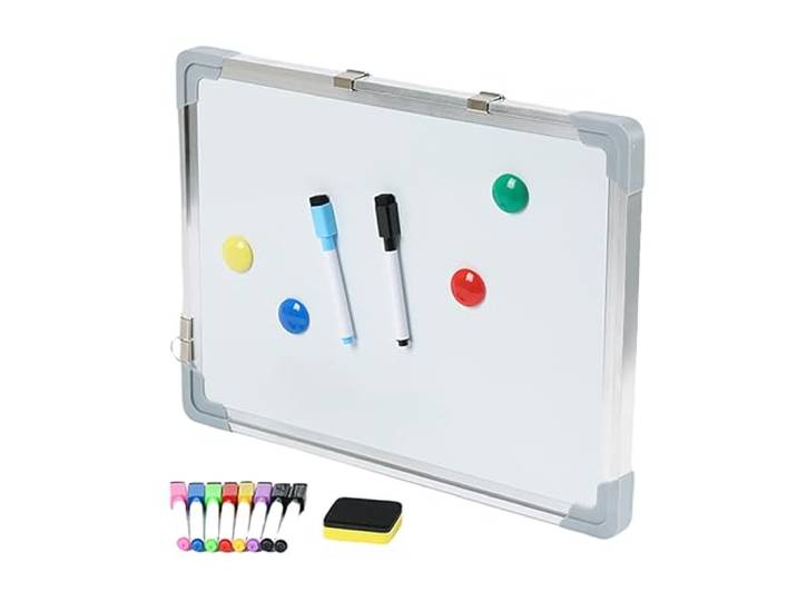 Tableau blanc Relaxdays\, avec accessoires\, effaçable\, magnétique\, 30 x 40 cm\, blanc