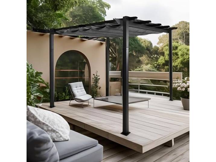 Mendler Aluminium Pergola HWC-N93 3x3m - anthrazit