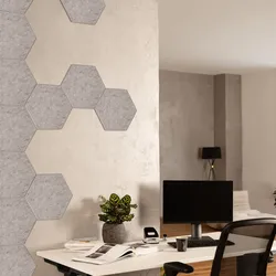 HOME DELUXE Akustikplatten Hexagon selbstklebend SILENT - 5er Set Hellgrau