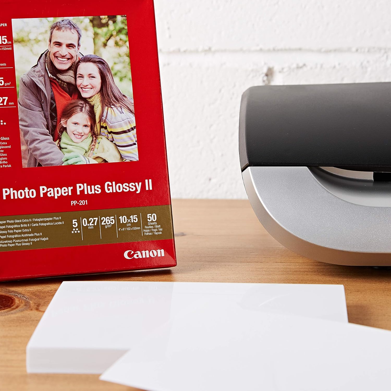 Canon PP-201 Glossy II Photo Paper Plus – 4x6", 50 Sheets, High-Gloss Finish