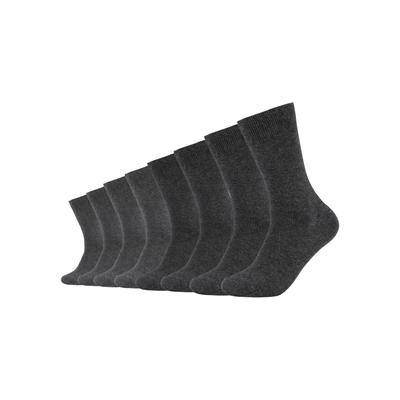 Socken S.OLIVER "essentials", Herren, Gr. 35-38, grau, Baumwollmischung, unifarben, normal, Socken Socken, mit normaler Passform, mittelhoch bis zur halben Wade, formbeständig