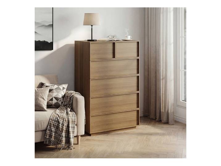 Odikalo Sideboard Eckschrank Regal mit kommode & Stauraum (Moderner Kleiderschrank/Schrank aus Holz mit sechs bzw fünf Schubladen Schminktisch geeignet für Wohnzimmer Schlafzimmer Flur80x48x127)