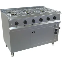MKN Optima 700 Gas Herd 6-flammig mit E-Backofen 1 1/2 GN
