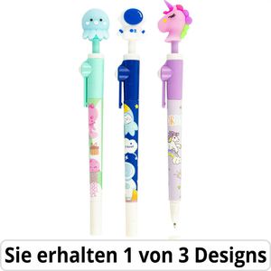 Stylex Gelschreiber Fidget-Topper sortiert, Strichbreite 0,5 mm, Schreibfarbe blau