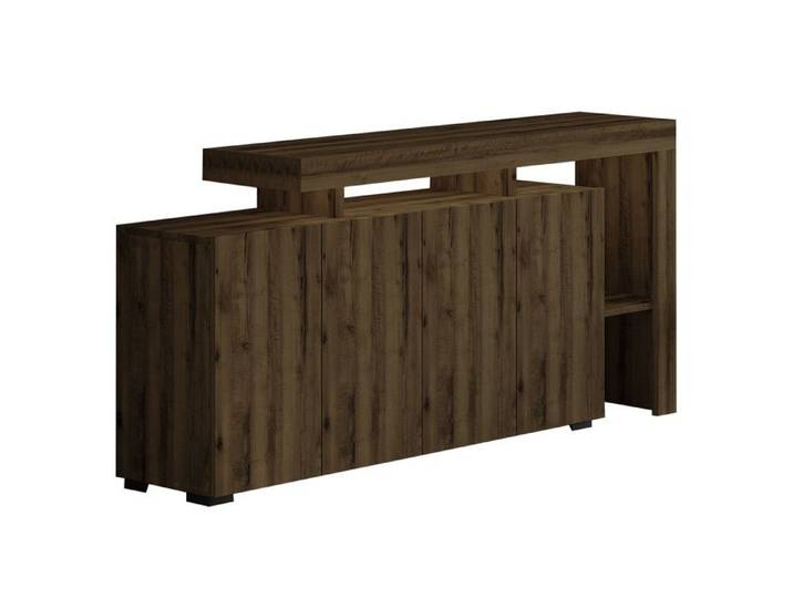 Buffet en bois  Beliz  - 170 x 35 x 80 cm - Noyer Antique