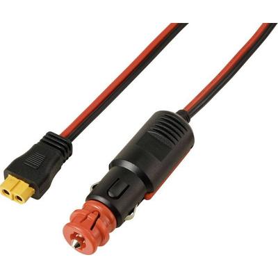 TRU COMPONENTS Zigarettenstecker auf XT60-Kabel 2m TC-13619280 Schwarz, Rot Inhalt: 1St.