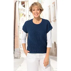 Baumwoll-Pullunder in indigo in Größe 40/42 von DW-Shop, Indigo, 40/42