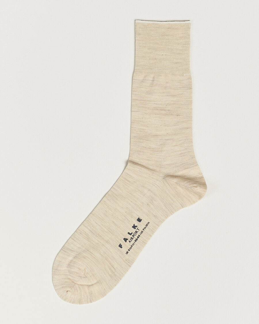 Falke Airport Socks Beige Melange men 43-44 Beige