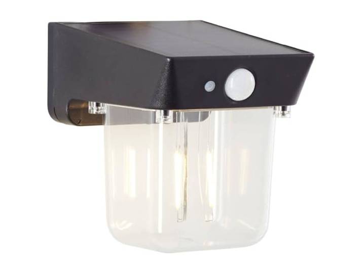 Brilliant Parson G40435/06 Solar-Außenwandleuchte mit Bewegungsmelder LED 2 W Schwarz