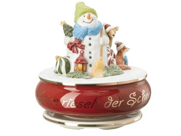 Hutschenreuther 02451-727210-27411 Weihnachtslieder Leise rieselt der.. Porzellan Spieldose, 13,60 cm x 14,10 cm