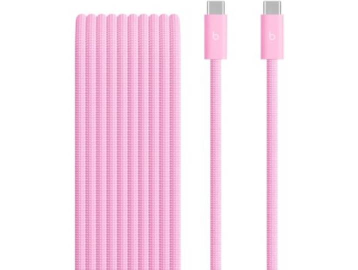 Beats - Câble Usb C 240w Usb-C Vers Usb-C 3m Tisse Rose Neon