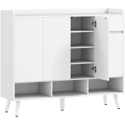 SCHUHSCHRANK MDF Kiefernholz Weiß