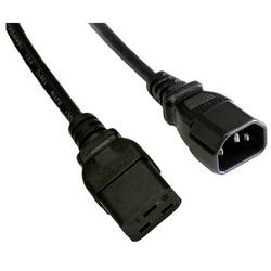 Akyga Strom Anschlusskabel [1x Kaltgeräte-Buchse C19 - 1x Kaltgeräte-Stecker C14] 1.80 m Schwarz AK-UP-02