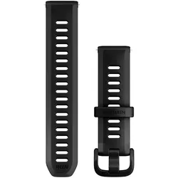 Garmin Ersatzarmband (20 mm, Silikon), Uhrenarmband, Schwarz
