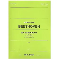 6 Menuette WoO10 für Streichorchester Partitur, Fachbücher von Ludwig van Beethoven