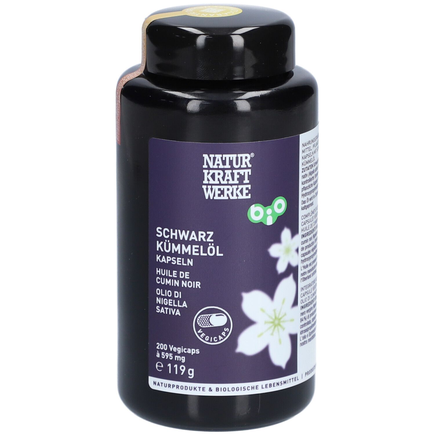 Schwarzkümmelöl Vegicaps a 595 mg Bio/kbA 200 St Kapseln