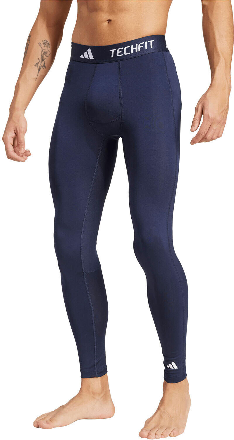 Adidas techfit mallas largas fitness hombre Marino (L)
