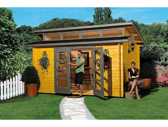 Weka Blockbohlenhaus Avantgarde 4 Holz Natur 28 × 3.8 × 3 m