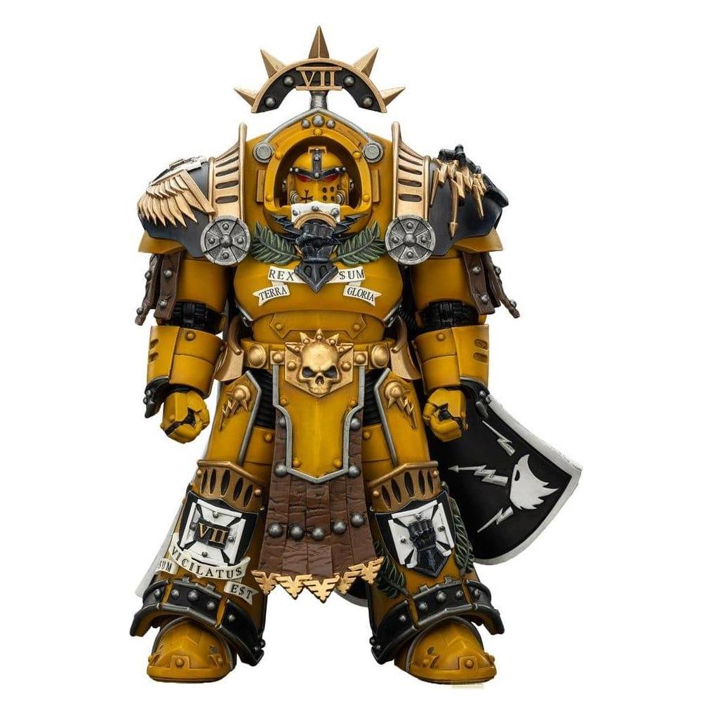 Joy Toy Warhammer Imperial Fists figurine Legion Praetor in Tartaros Terminator Armourwith Power Sword and V (JT03295)
