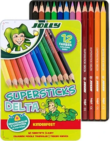 JOLLY SUPERSTICKS DELTA Buntstifte farbsortiert, 12 St.