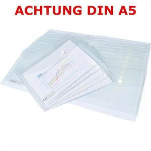RAPESCO Dokumententasche 1501, A5, aus Kunststoff, transparent, für 50 Blatt 50 Stück