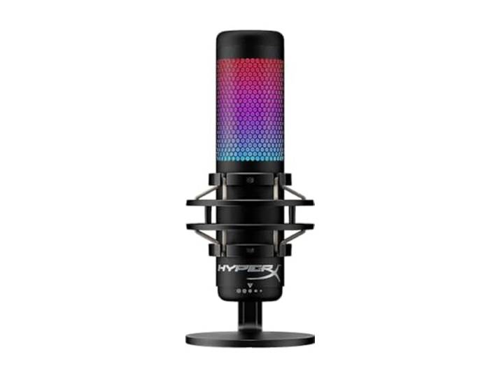 HyperX QuadCast S - RGB USB-condensatormicrofoon voor pc, PS4 en Mac, anti-vibratie schokbevestiging, popfilter, gaming, streaming, podcasts, Twitch, YouTube, Discord, zwart
