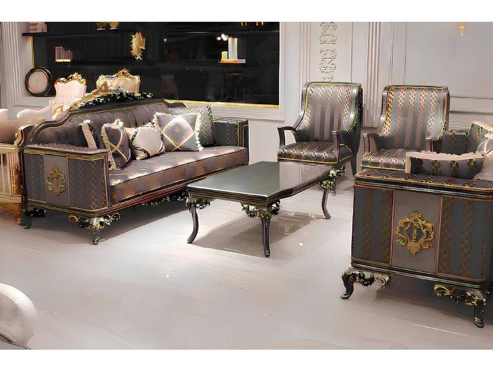 Xlmoebel Polstergarnitur Luxuriöses 3-teiliges Sofa-Set mit 2 Sesseln und Relaxfunktion, (Sofa-Set, 3-tlg., 3-teiliges Sofa-Set), Made in Europa