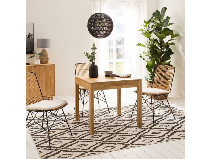 Table MoWOOD I 80 x 85cm Marron/Chêne Chêne