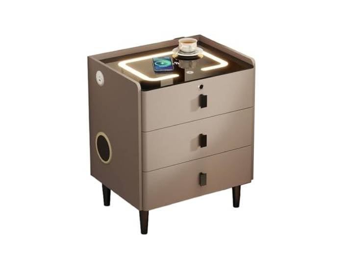 Nachttisch Luxuriöser Nachttisch, multifunktionaler Nachtkonsole Mit 3 Schubladen for Wohnzimmer, Schlafzimmer(Mittel)