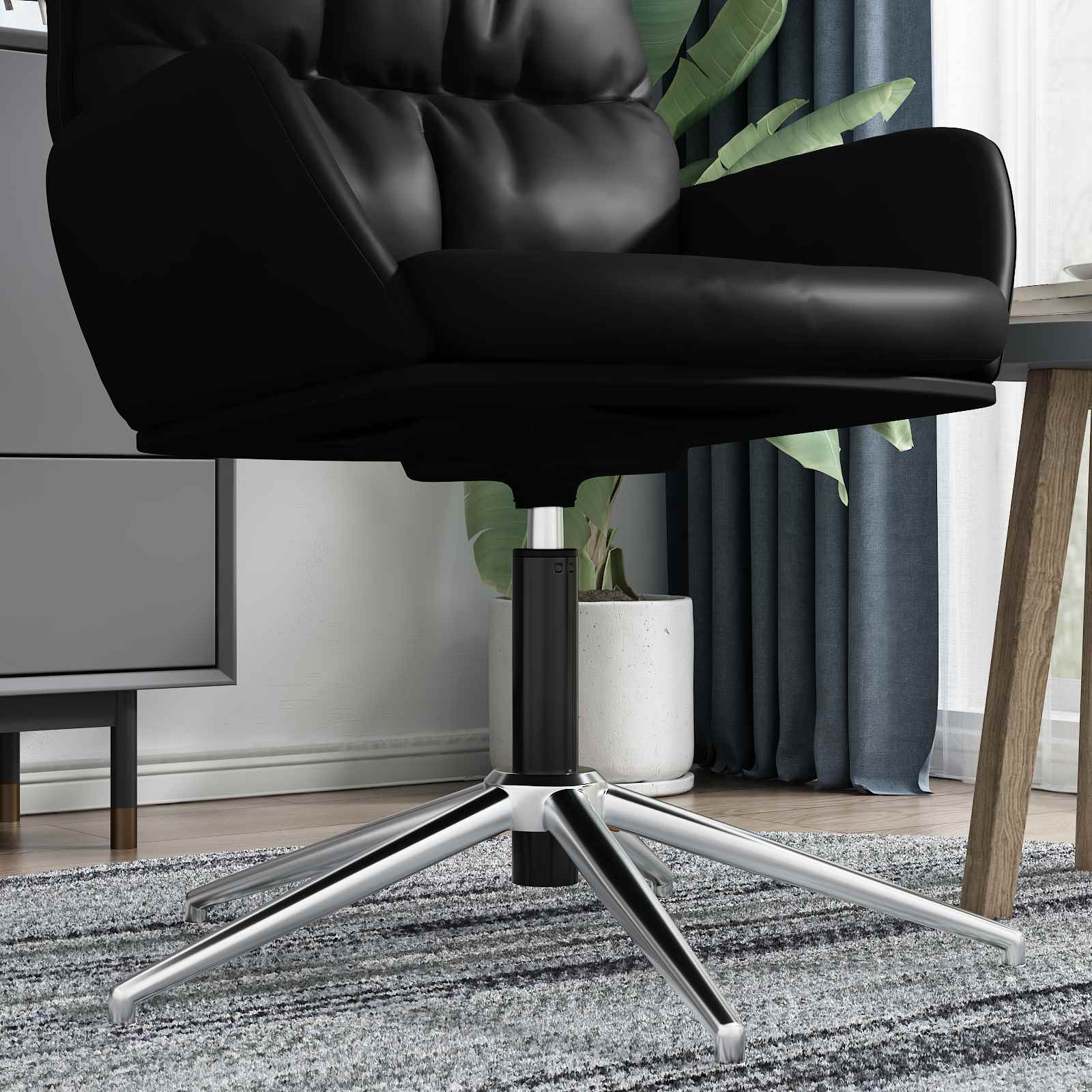 vidaXL Cylindre à gaz de chaise de bureau Noir 14 cm Fer