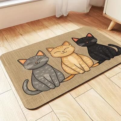 Uplift Picks Anti Slip Pet Feeding Mat Absorbent Cat Bowl Placemat For Splash Protection b
