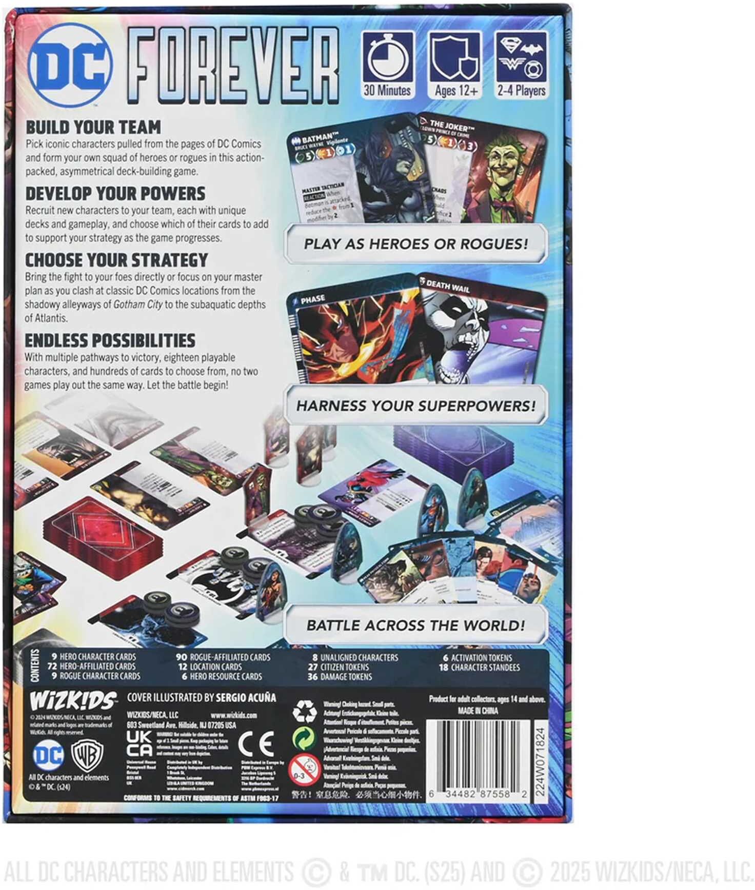 DC Forever - Asymmetrical Deck-Building Game for 1-2 Players, Ages 12+, by Wiz Kids LLC