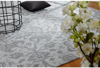 KALATY Jardin Hazy Platinum Handmade Area Rug