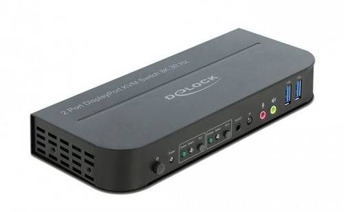 Delock 11482 DisplayPort-Switch DisplayPort, HDMI Gestensteuerung, Maus, Tastatur, Fernbedienung 3840 x 2160 Pixel