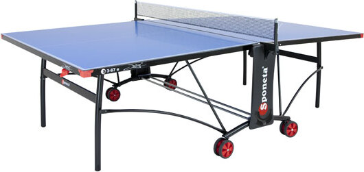 Sponeta S 3-87 e Outdoor-Tischtennisplatte, 5mm, blau, mit Netz, 209.7010/L