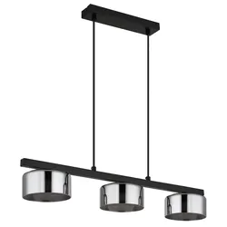 Hängeleuchte HIGGINS (LBH 65x13x110 cm) - schwarz - LBH 65x13x110 cm