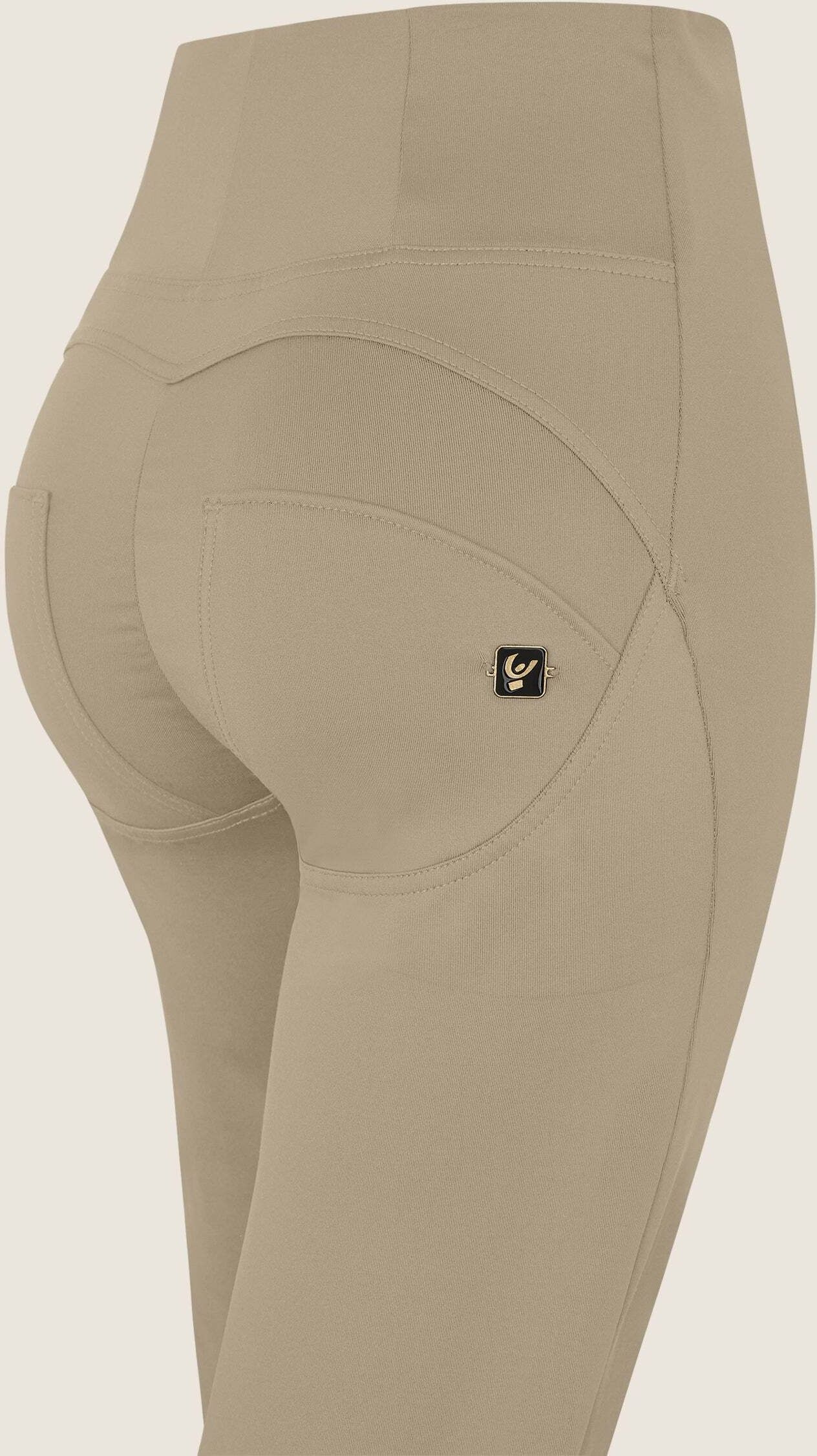 Leggings FREDDY "Leggings WRUP24HF458", Damen, Gr. XL, EURO, beige (irish cream), Obermaterial: 78% Polyester PES. 22% Elasthan EL., Hosen Leggings irish cream XL, EURO