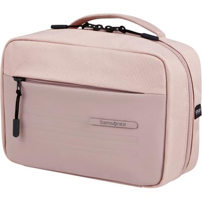 Kulturbeutel SAMSONITE "STACKD Toilet Kit, 17 cm", Gr. B/H/T: 24,3cm x 16,8cm x 9,5cm, rosa, Polyester, Polyurethan, Taschen Kulturbeutel, Beautybox Schminketui Kosmetikbox Beauty-Bag zum Aufhängen
