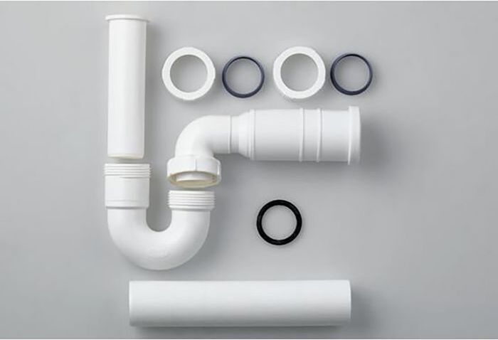 LAUFEN Ablaufverbindung H8949750000001 flexibel, mit Siphon für Waschtisch/Bidet