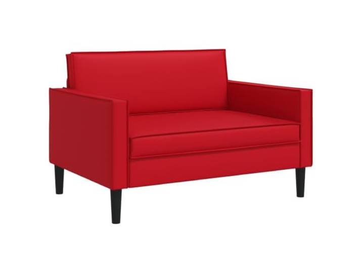 HFXHIJXQ XXL Sessel Rot Kunstleder Modern Polstersessel Relaxsessel Breiter Einzelsessel aus rotem Kunstleder mit Schaumstoffpolsterung für bequemes Sitzen im Wohnzimmer oder Schlafzimmer.