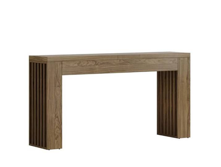 ELVORIN Table console d'entrée 150 x 30 x 80 cm en MDF aspect bois marron style campagne