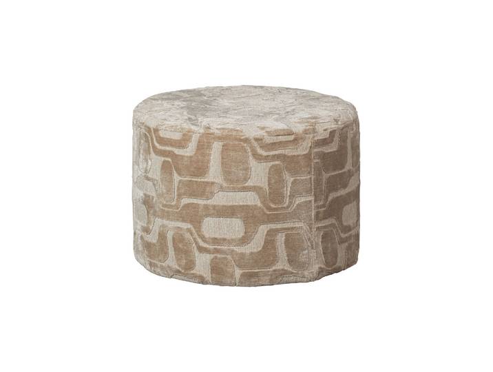 Pouf 60x43 cm Viscose Naturel Yago