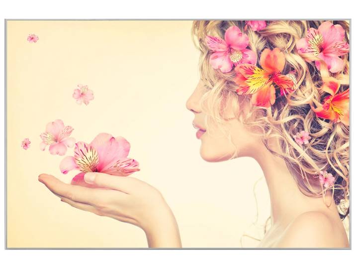 Bild mit Rahmen Schönheit mit Blumen image LAND