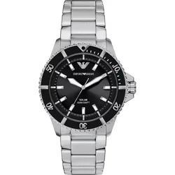 Emporio Armani SOLAR / 3 Zeiger World Explorer AR11787 - schwarz,silberfarben - 42mm