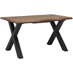 Ausziehtisch Lia Walnussfarben MDF L/B/H ca. 140-180/90/76 cm