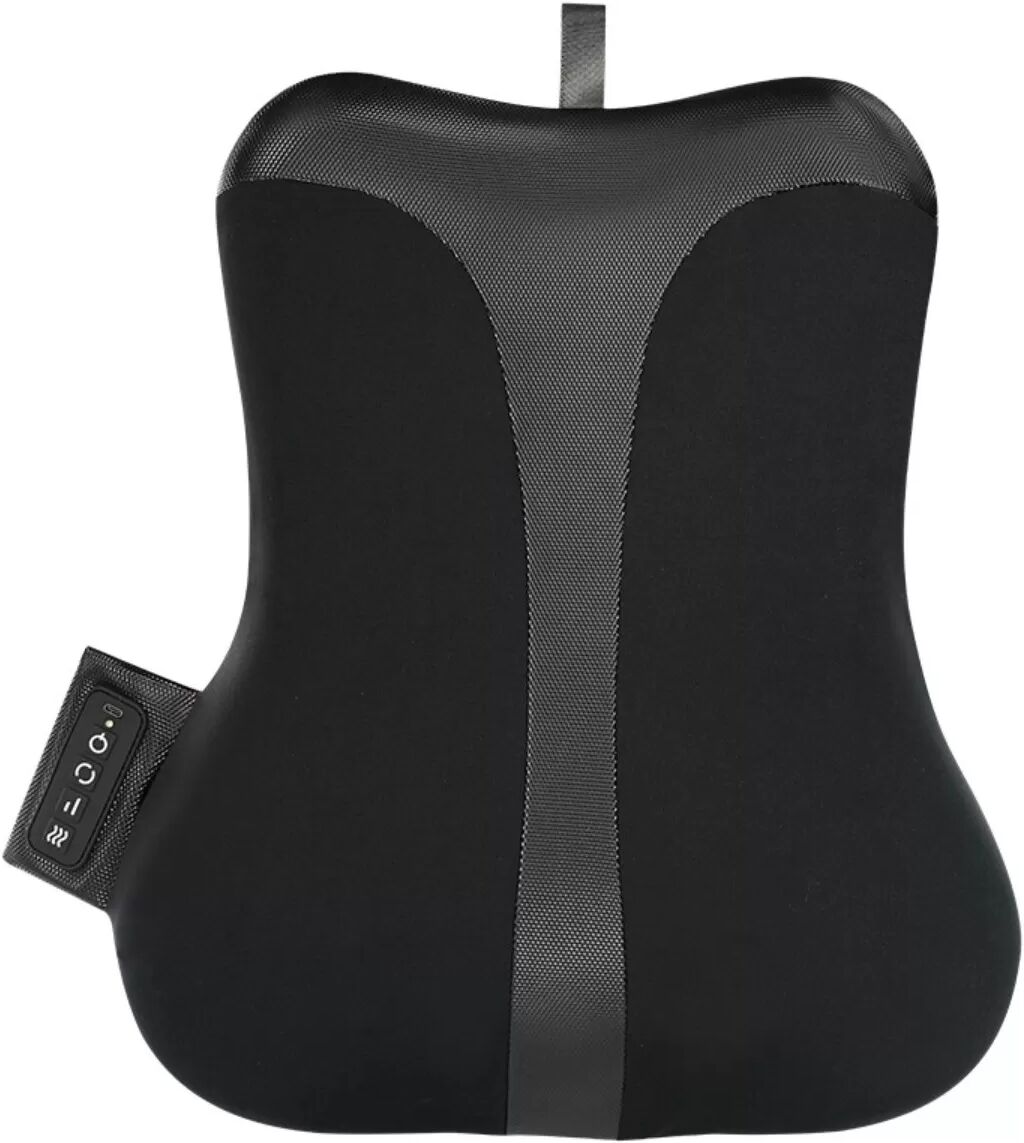 INF Kabelloses beheiztes Lendenmassagekissen - Wiederaufladbares 4-Kopf-Rotations-Massagekissen mit leisem 30w Motor und Schwarz