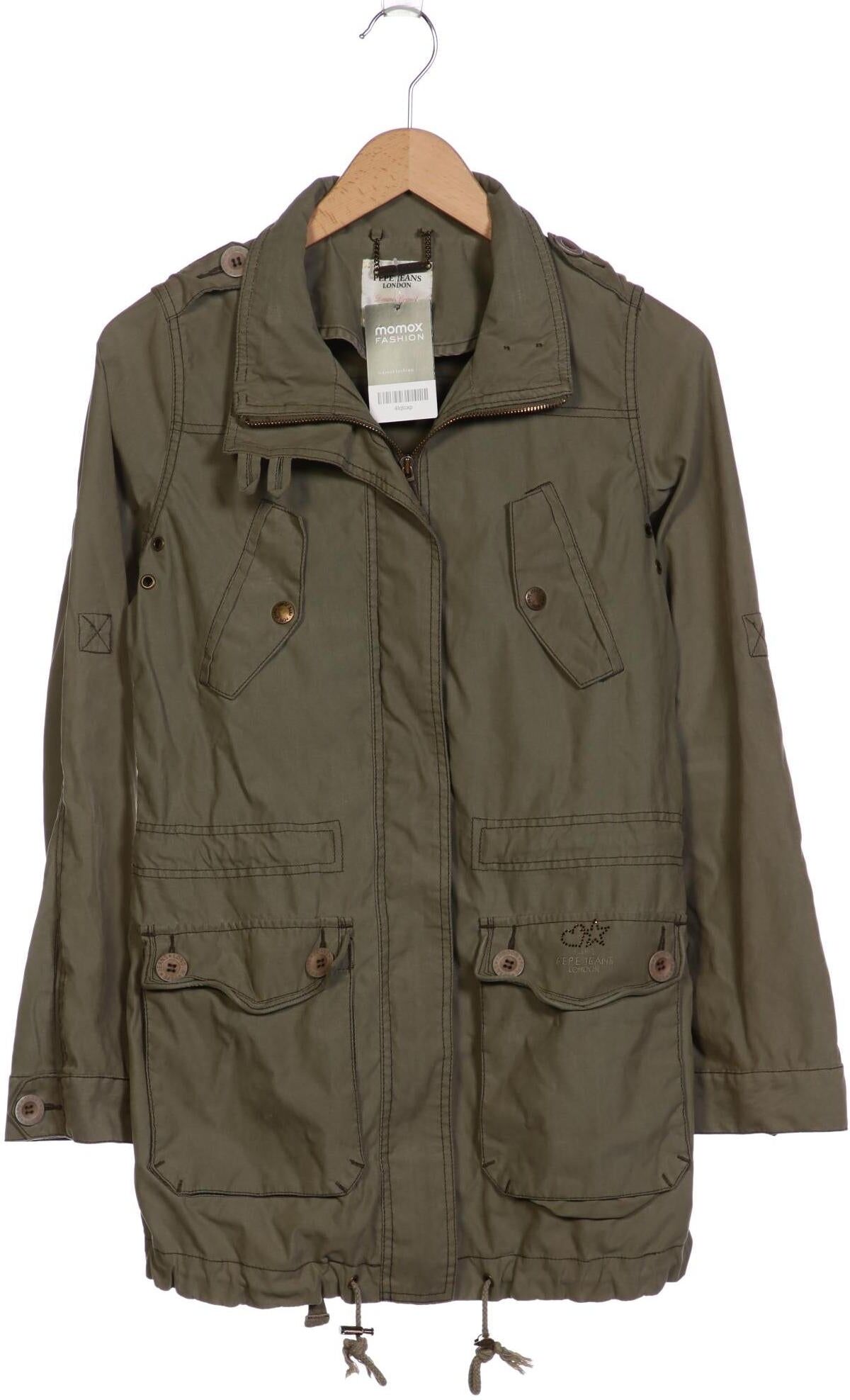 Pepe Jeans Damen Jacke, Grün, Gr. M, Synthetik - Second Hand