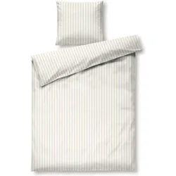 Juna, Bettwäsche, - Soft Bed linen - Off-White/Caramel - 140x200 cm (Bettwäsche Set, 140x200 cm)