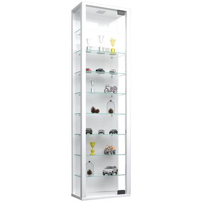 Wandregal VCM "Wandvitrine Hängevitrine Glasvitrine Stano Maxi", weiß, B:33cm T:18cm, Regale, Wandregal