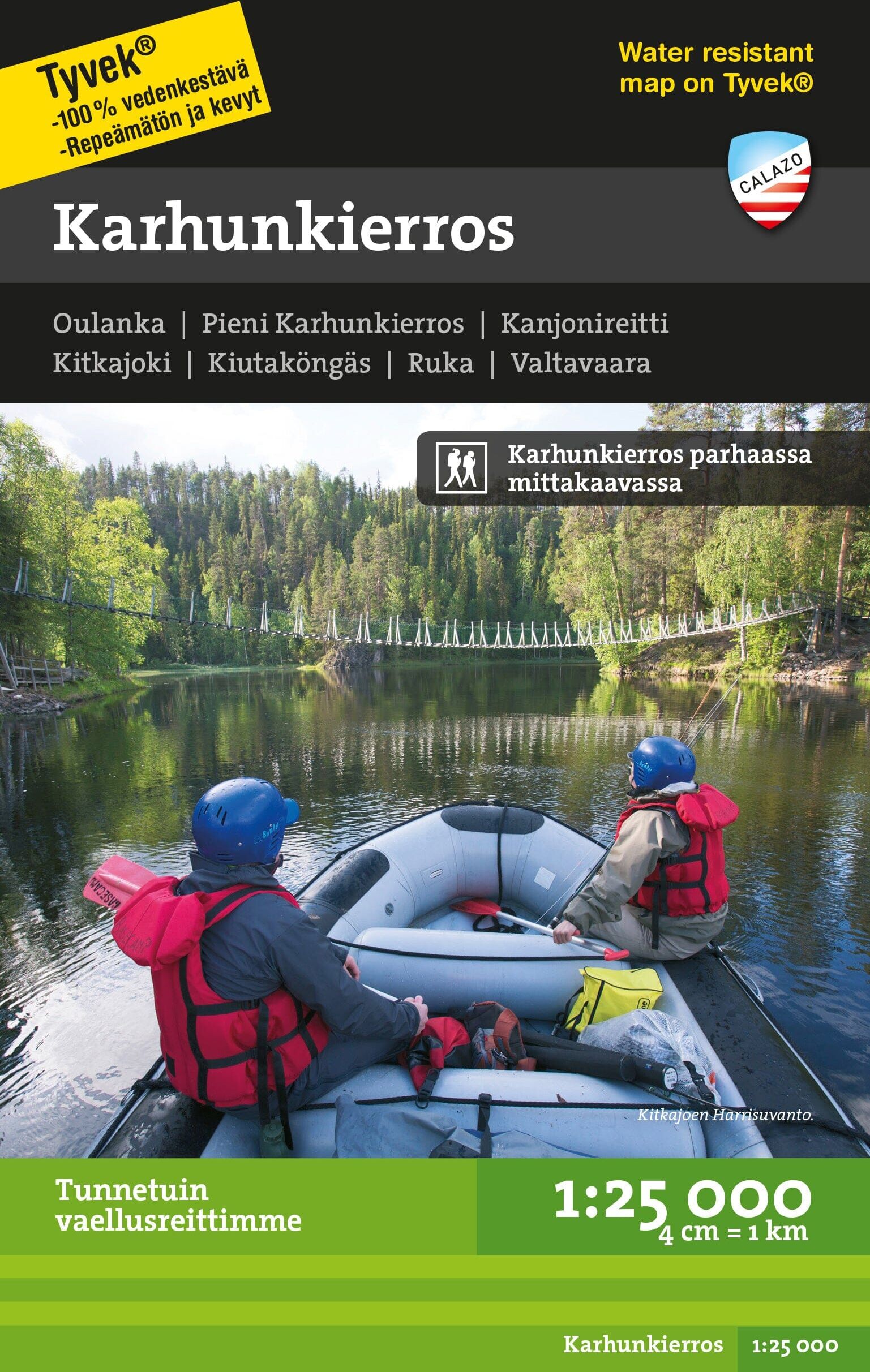 Carte de randonnée - Karhunkierros (Finlande)   Calazo